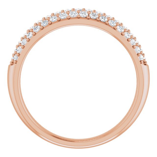 14K Rose 1/2 CTW Diamond Pavé Anniversary Band - Balacia