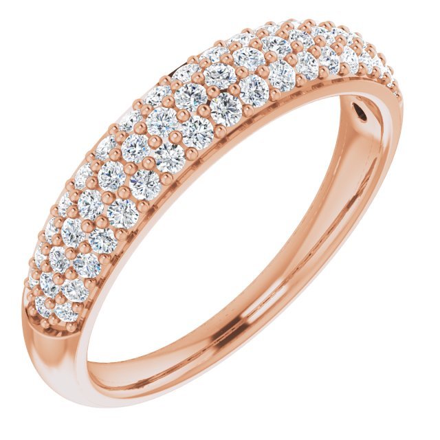 14K Rose 1/2 CTW Diamond Pavé Anniversary Band - Balacia