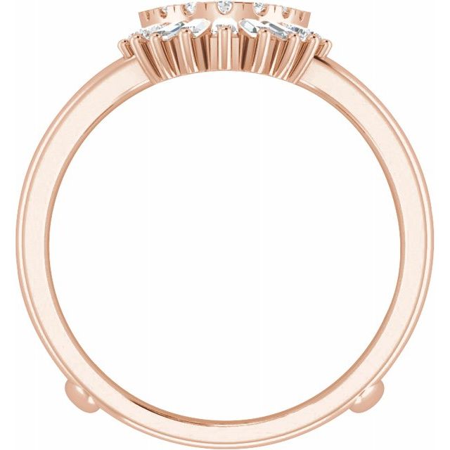 14K Rose 1/2 CTW Diamond Ring Guard - Balacia