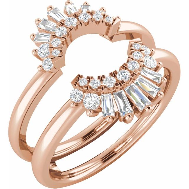 14K Rose 1/2 CTW Diamond Ring Guard - Balacia