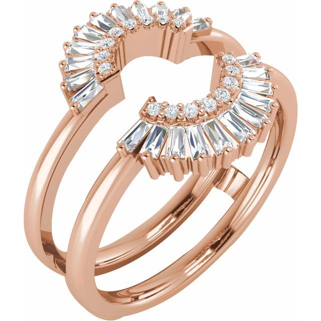 14K Rose 1/2 CTW Diamond Ring Guard - Balacia