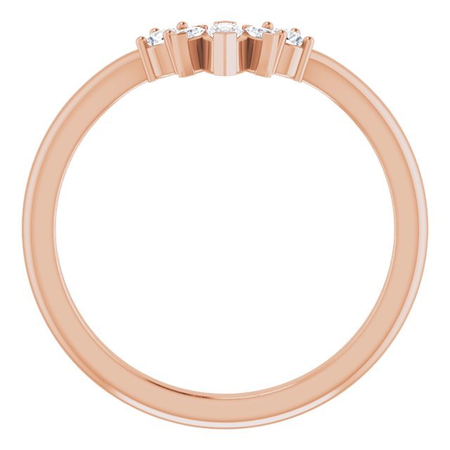 14K Rose 1/5 CTW Diamond Accented Contour Band - Balacia