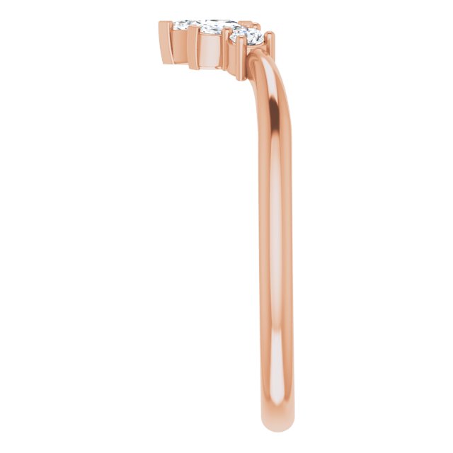 14K Rose 1/5 CTW Diamond Accented Contour Band - Balacia