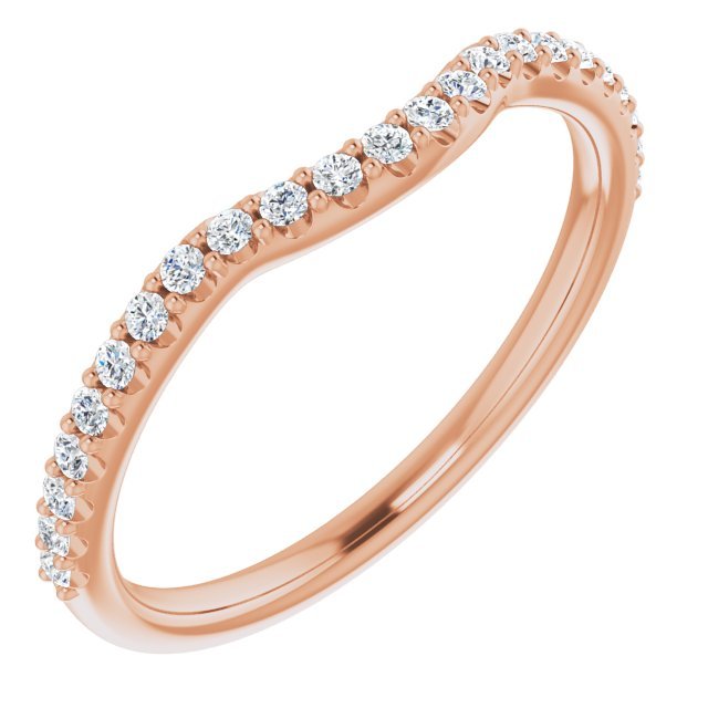 14K Rose 1/5 CTW Diamond Contour Band - Balacia