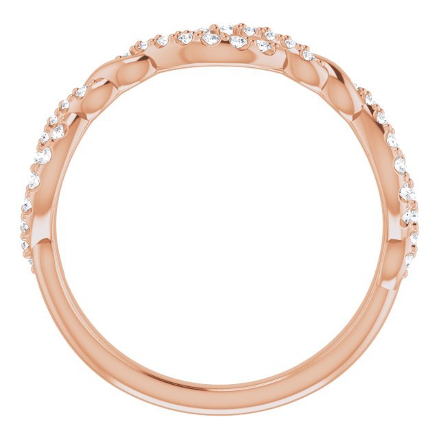 14K Rose 1/5 CTW Diamond Twisted Anniversary Band - Balacia