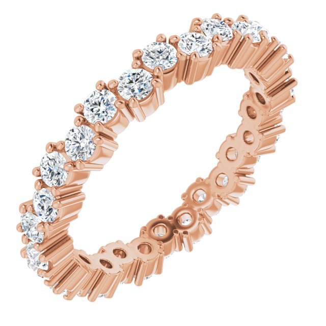 14K Rose 2 mm Round Eternity Band - Balacia