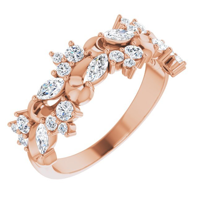 14K Rose 3/4 CTW Diamond Anniversary Band - Balacia