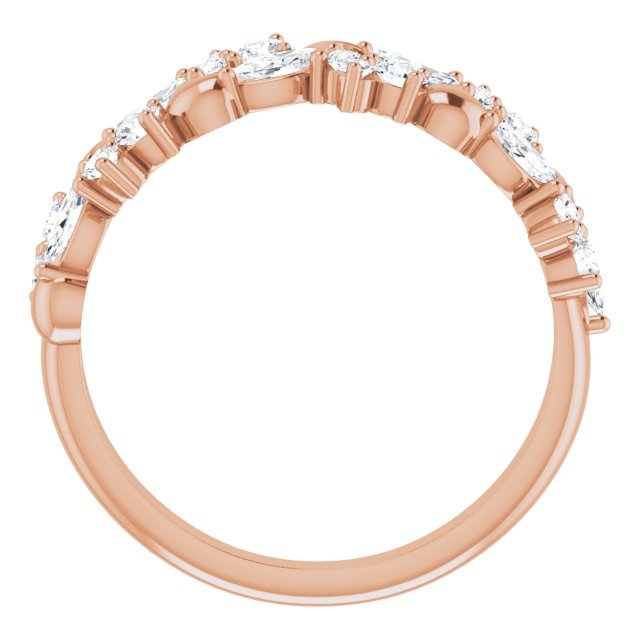 14K Rose 3/4 CTW Diamond Anniversary Band - Balacia