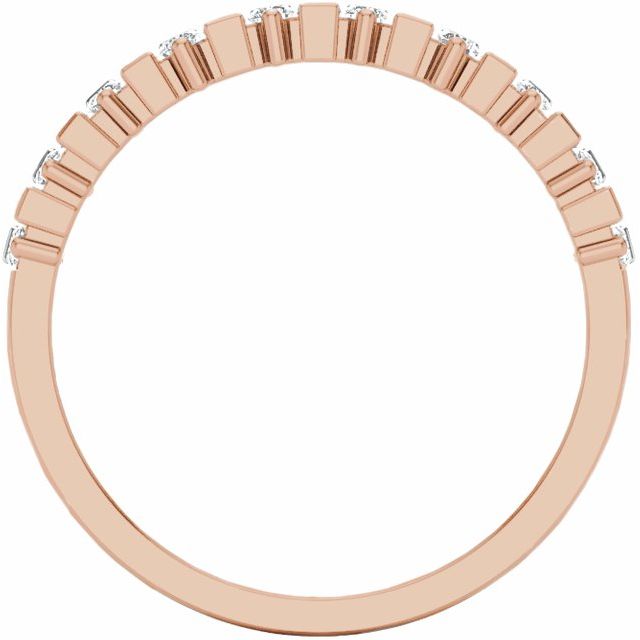 14K Rose 3/4 CTW Diamond Anniversary Band - Balacia