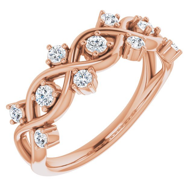 14K Rose 3/8 CTW Diamond Anniversary Band - Balacia