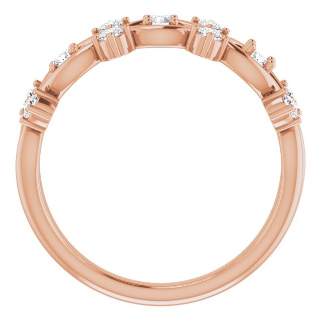 14K Rose 3/8 CTW Diamond Anniversary Band - Balacia