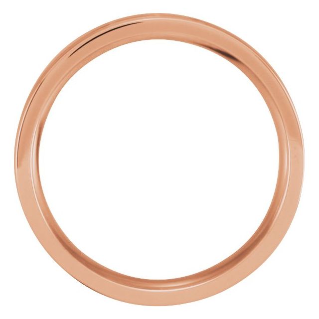 14K Rose 4.5 mm Grooved Band with Satin Finish - Balacia
