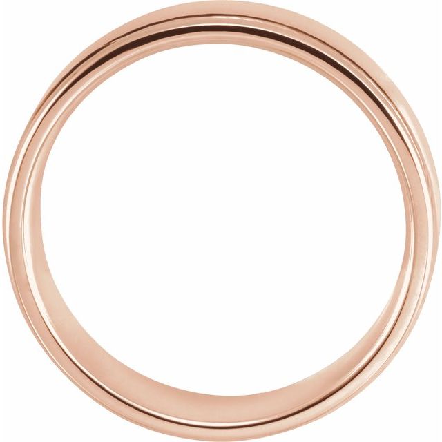 14K Rose 6 mm Grooved Band - Balacia