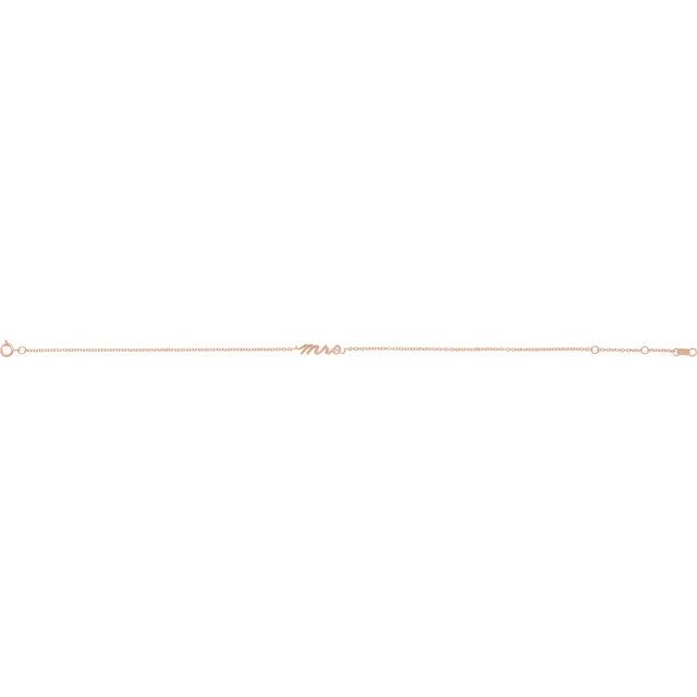 14k Rose Gold Mrs Bracelet - Balacia