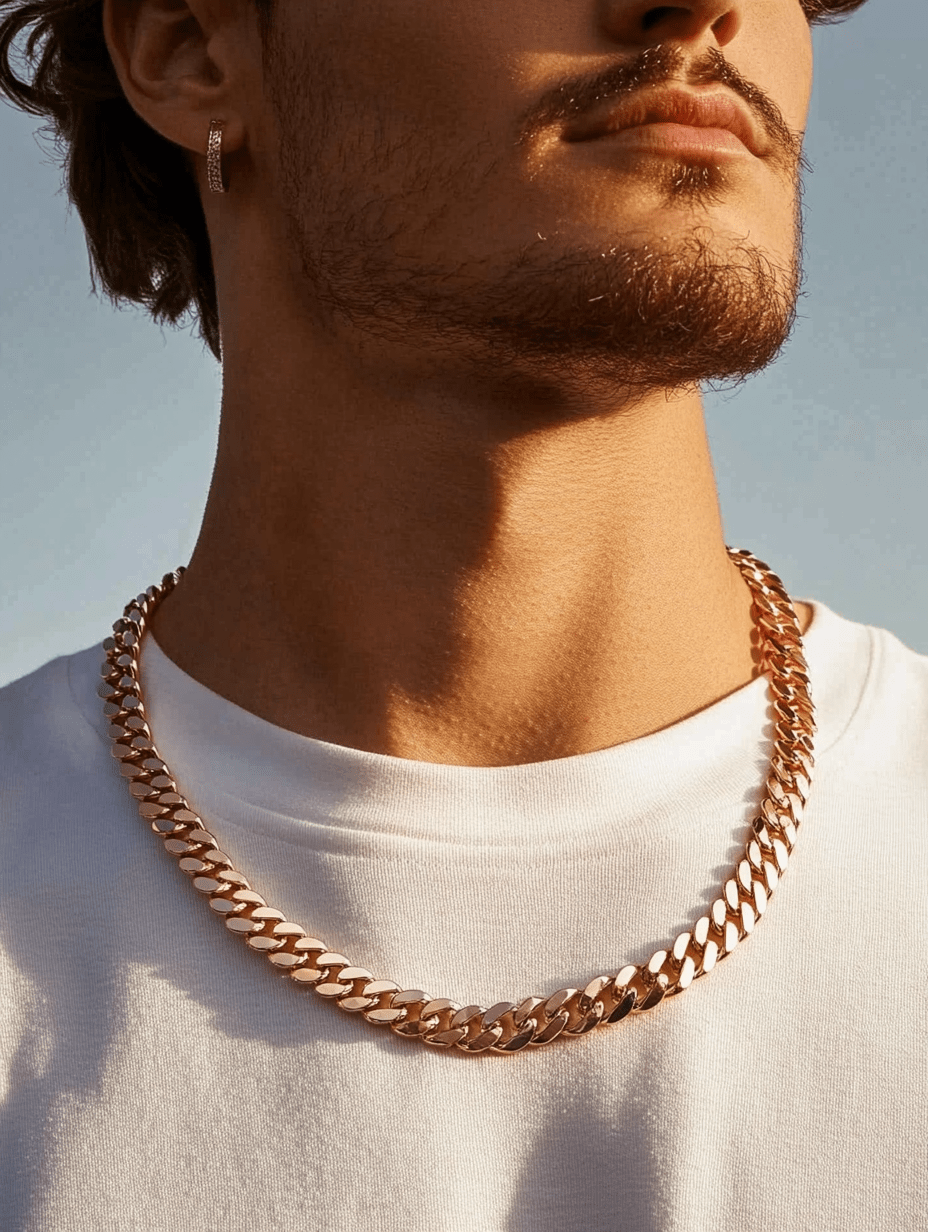 Cuban chain on a man