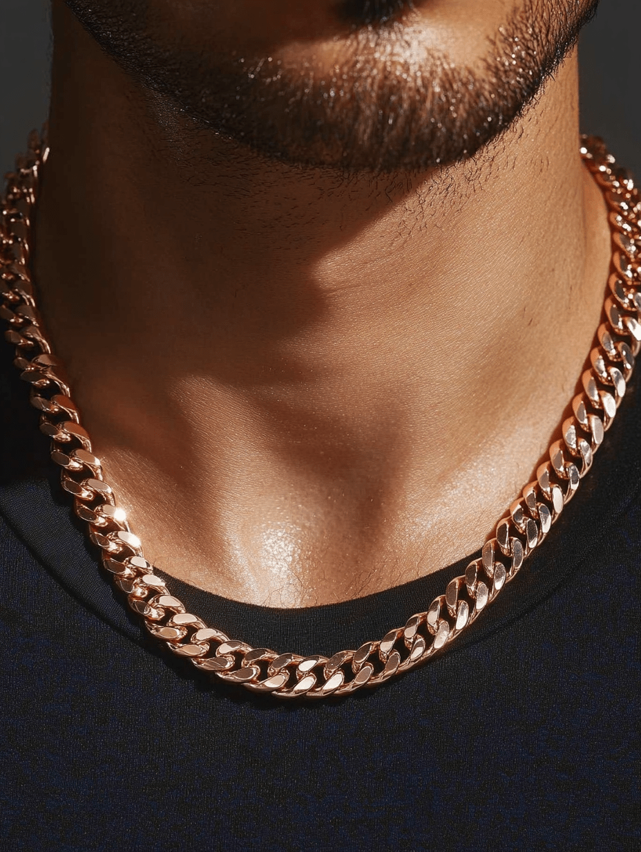 Rose gold Cuban chain