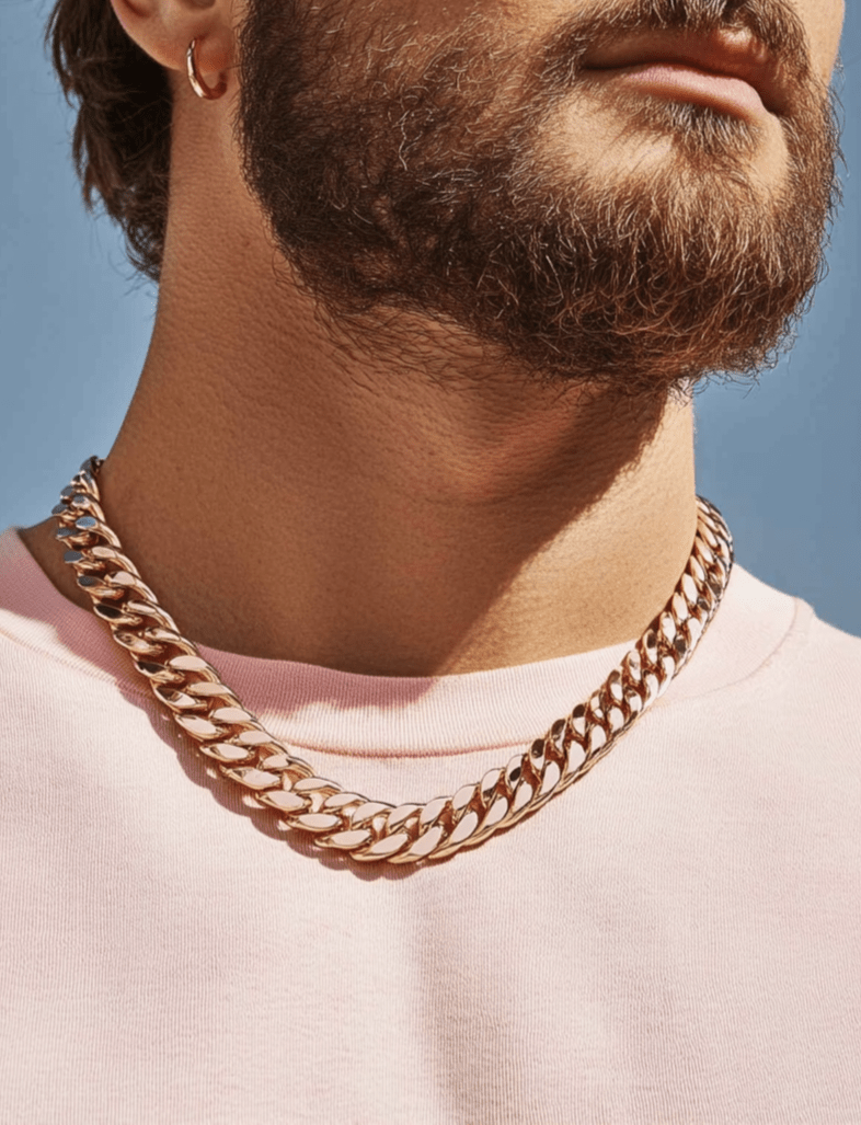 Cuban chain rose gold plated