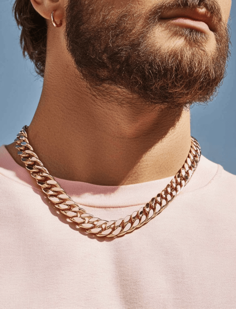 Cuban chain rose gold plated