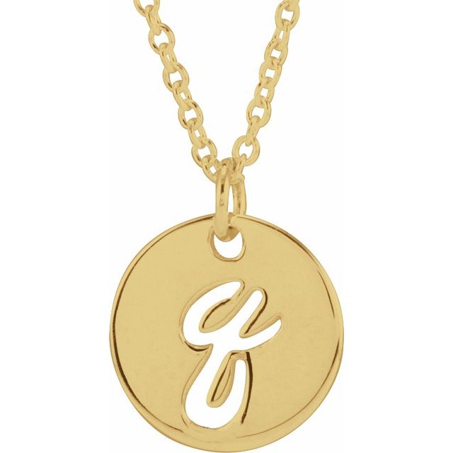 14K Script Initial Q 16 - 18" Necklace - Balacia