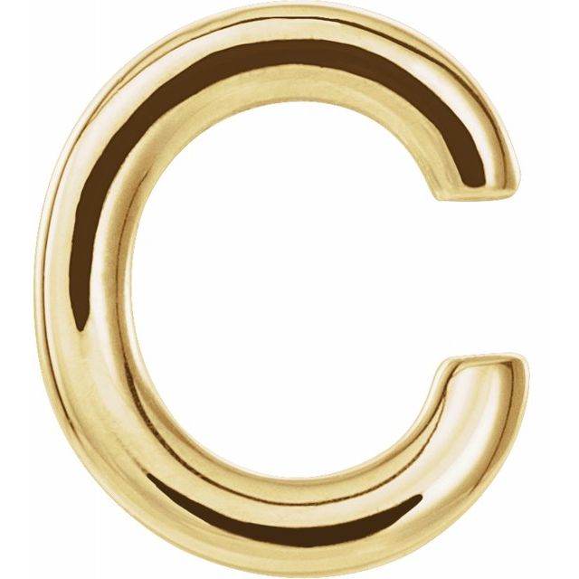 14K Single Initial C Earring - Balacia