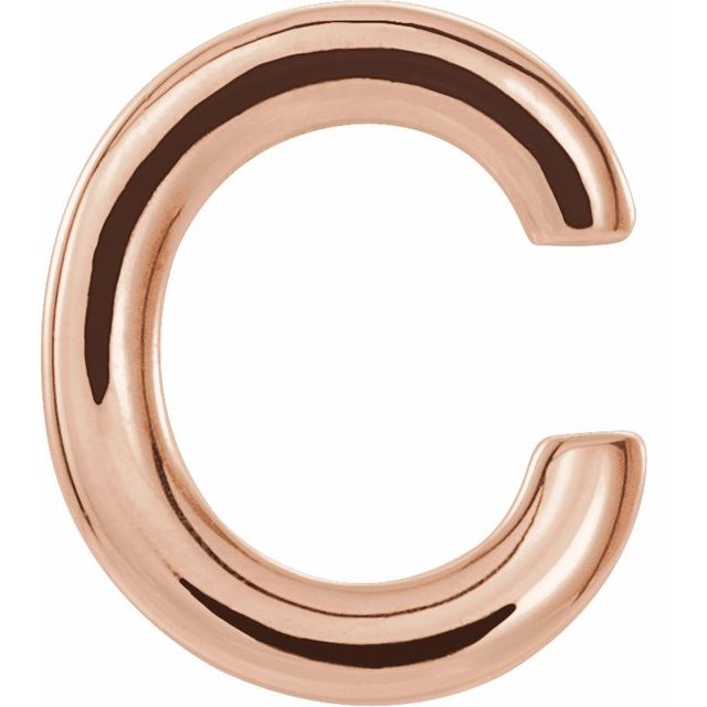 14K Single Initial C Earring - Balacia