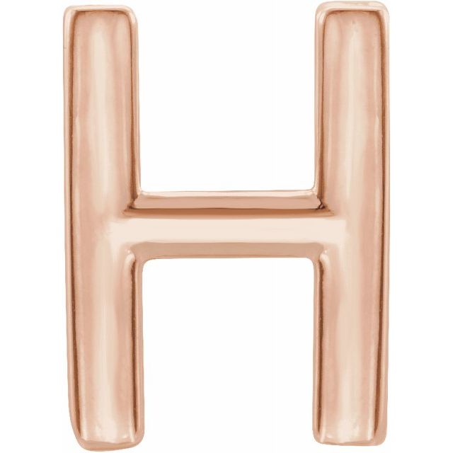 14K Single Initial H Earring - Balacia