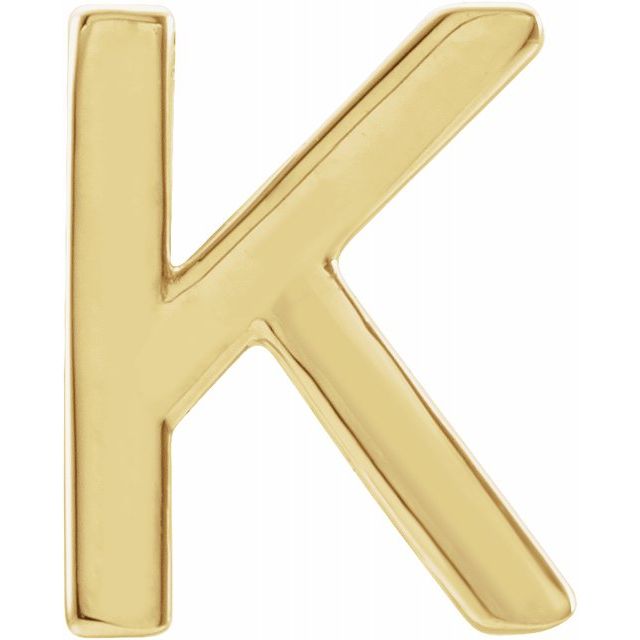 14K Single Initial K Earring - Balacia