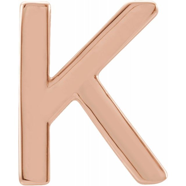 14K Single Initial K Earring - Balacia