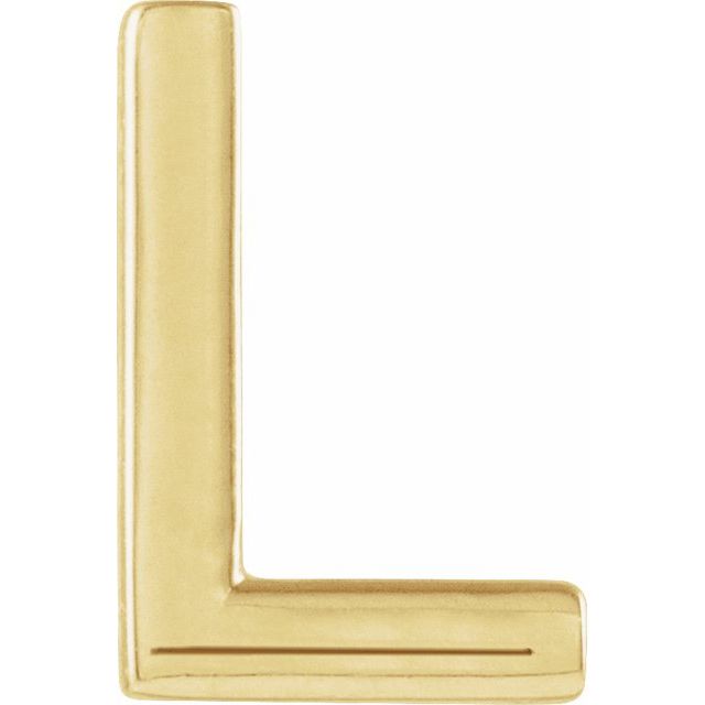 14K Single Initial L Earring - Balacia