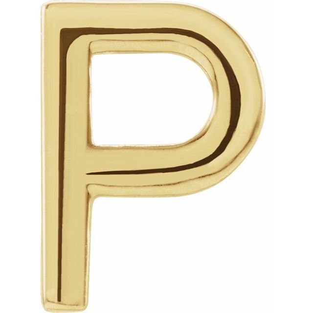 14K Single Initial P Earring - Balacia