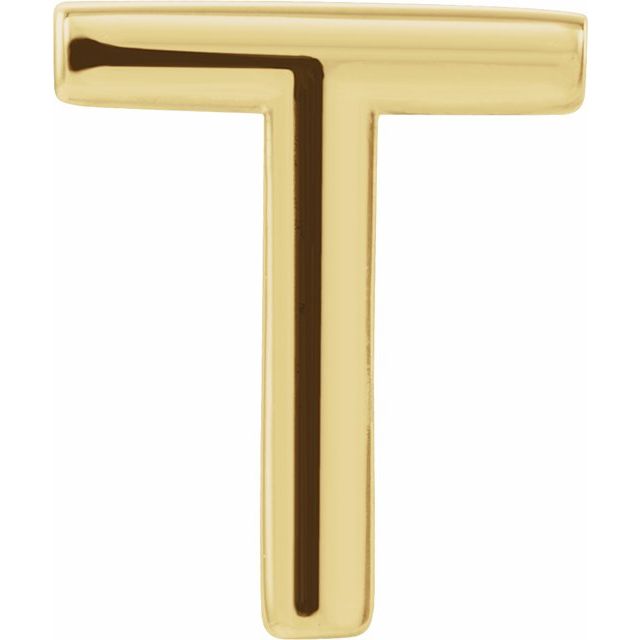 14K Single Initial T Earring - Balacia