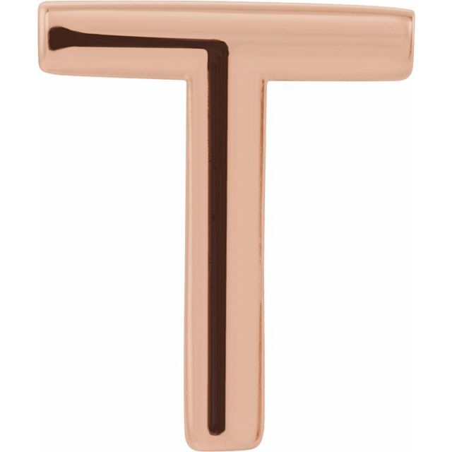 14K Single Initial T Earring - Balacia