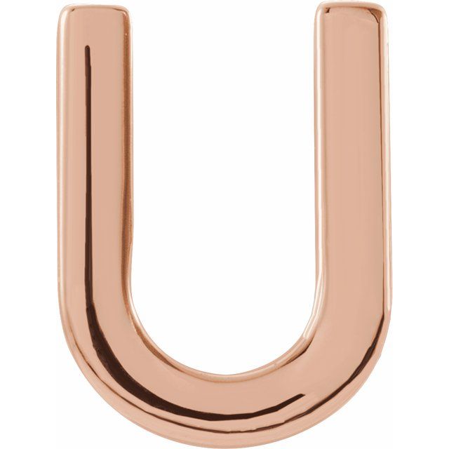 14K Single Initial U Earring - Balacia