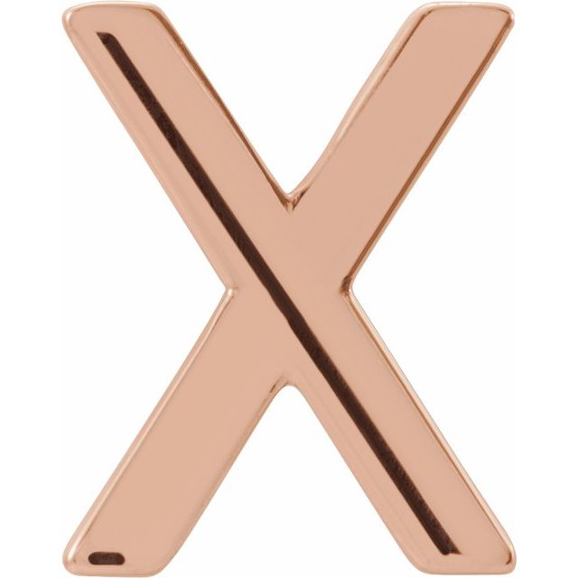 14K Single Initial X Earring - Balacia