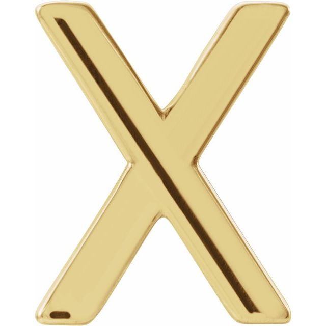 14K Single Initial X Earring - Balacia