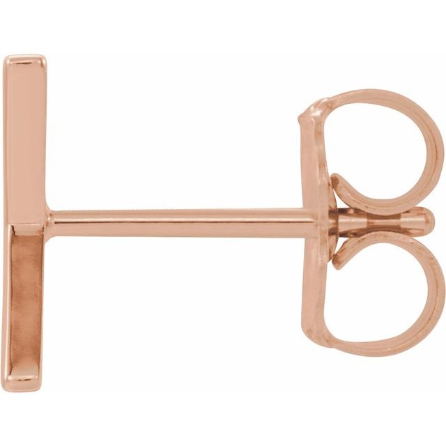 14K Single Initial X Earring - Balacia