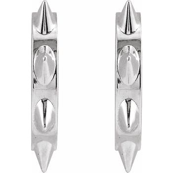 14K Spike 13.4 mm Hoop Earrings - Balacia