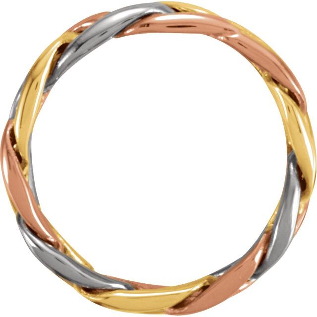 14K Tri - Color 4.75 mm Woven Band - Balacia
