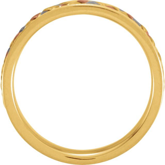 14K Tri - Color 5 mm Woven Band - Balacia