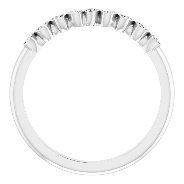 14K White .025 CTW Diamond Anniversary Band - Balacia