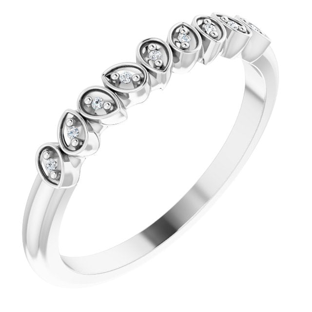 14K White .025 CTW Diamond Anniversary Band - Balacia