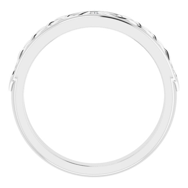 14K White .04 CTW Diamond Anniversary Band - Balacia