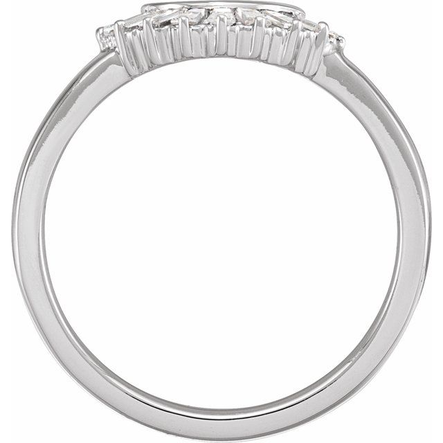 14K White .05 CTW Diamond Contour Band - Balacia