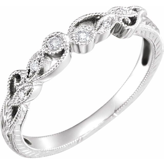 14K White .06 CTW Diamond Anniversary - Balacia