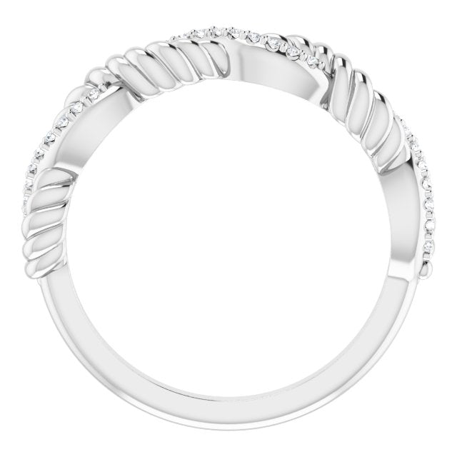 14K White .07 CTW Diamond Anniversary Band - Balacia