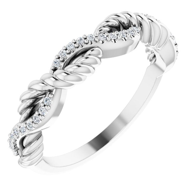 14K White .07 CTW Diamond Anniversary Band - Balacia
