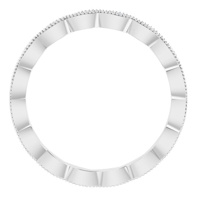 14K White .07 CTW Diamond Eternity Band - Balacia