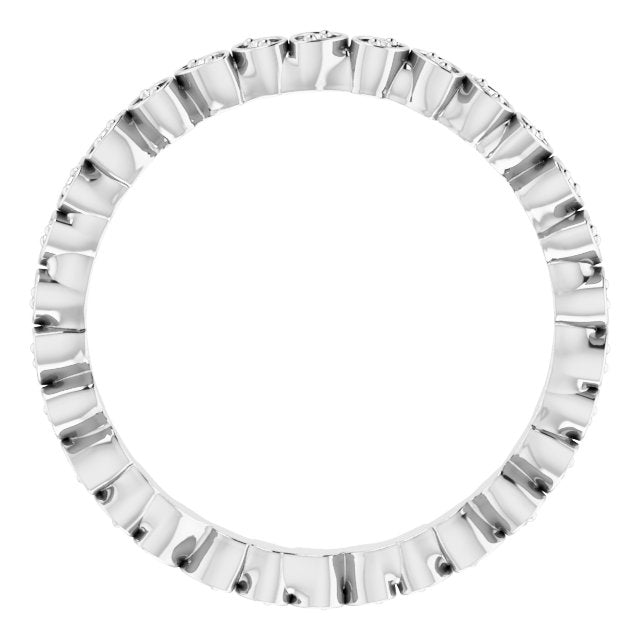 14K White .07 CTW Diamond Eternity Band - Balacia