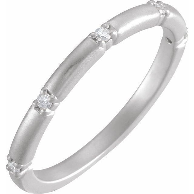 14K White .07 CTW Diamond Five - Stone Anniversary Band - Balacia