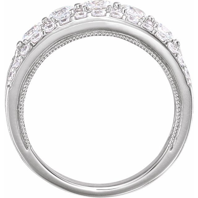 14K White 1 1/2 CTW Diamond Anniversary Band - Balacia